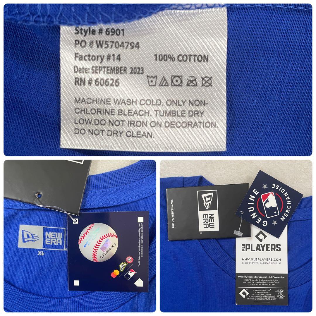 【新品未使用タグ付】NEW ERA 大谷翔平 ピッチャー Tシャツ XL 青色