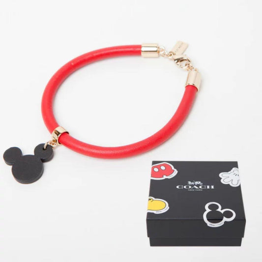 【希少限定コラボ】訳あり新品 COACH×DISNEY レザーブレスレット 箱付