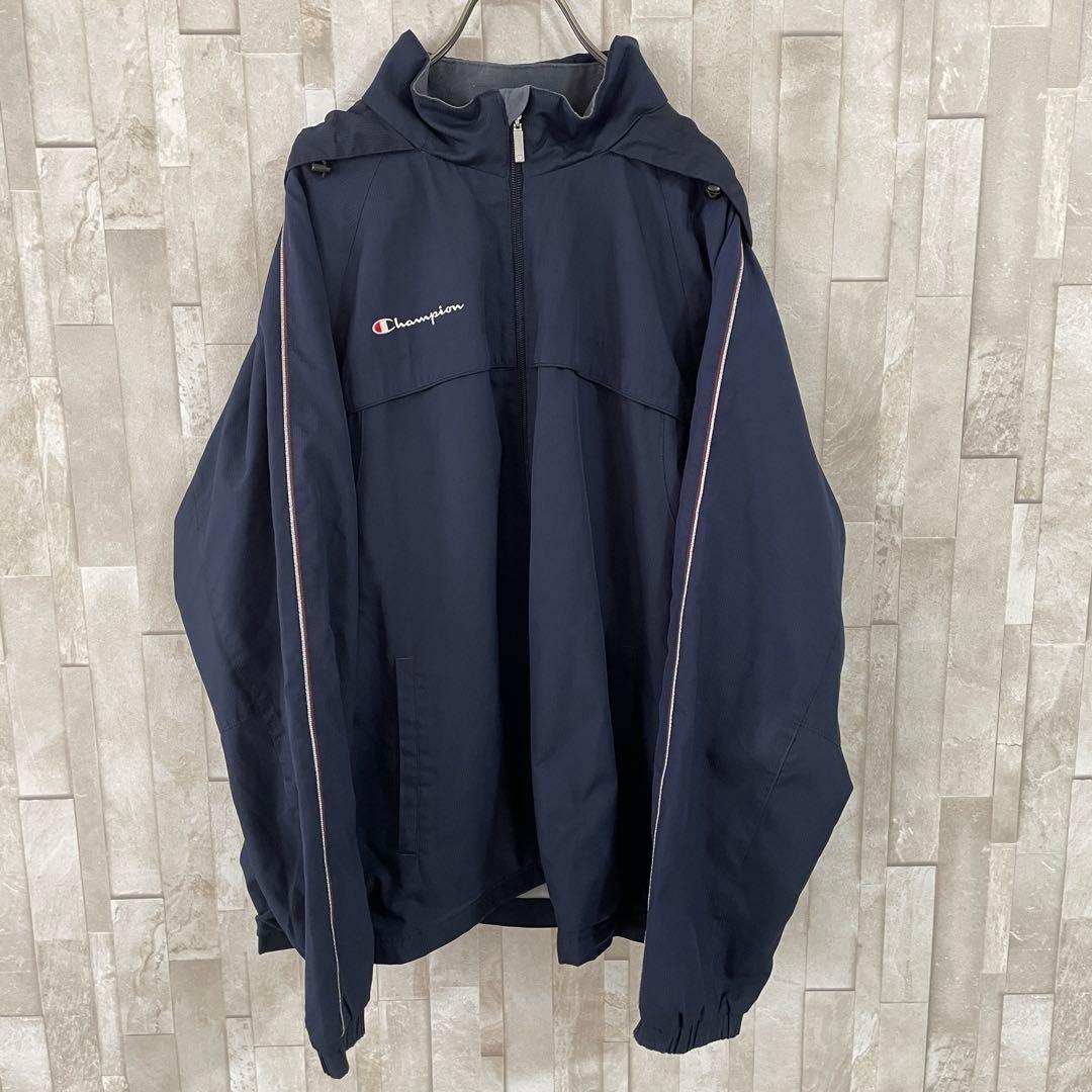 【美品】Champion ジャケット サイズL ネイビー