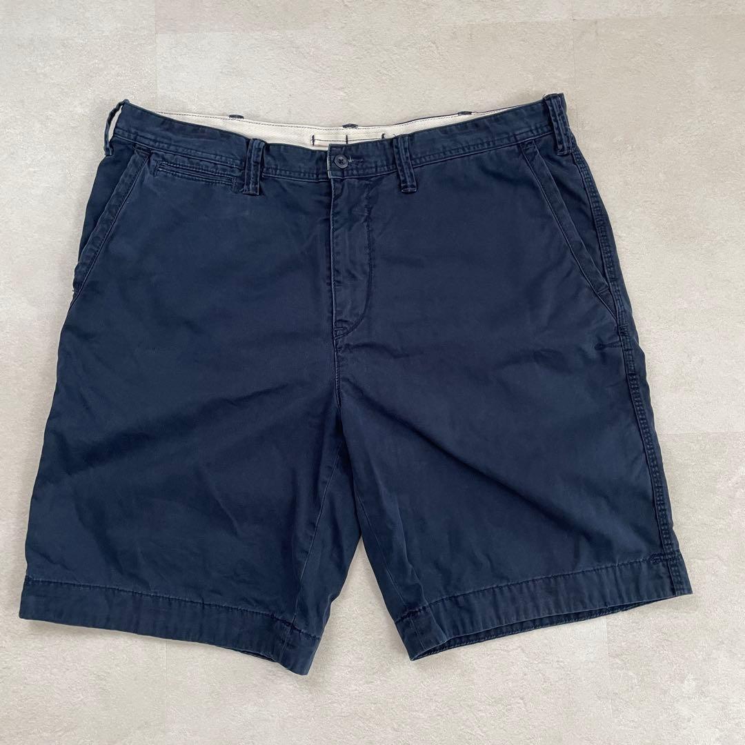 【美品】POLO RALPH LAUREN ハーフパンツ サイズ38 ネイビー