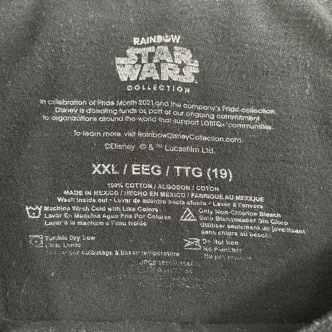 【美品】STAR WARS Tシャツ レインボーロゴ ブラック XXLサイズ