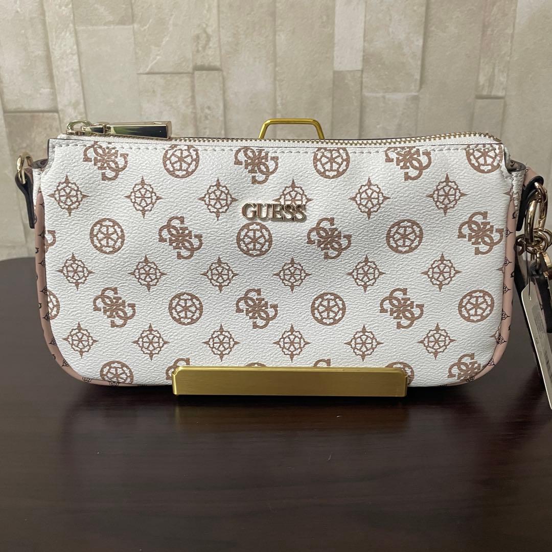 訳あり新品 GUESS ショルダーバッグ ダブルポーチ 2way