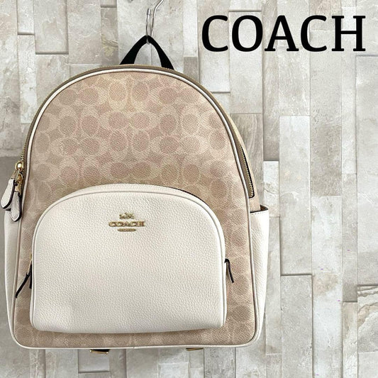 訳あり新品 COACH リュック CZ176 ベージュ系