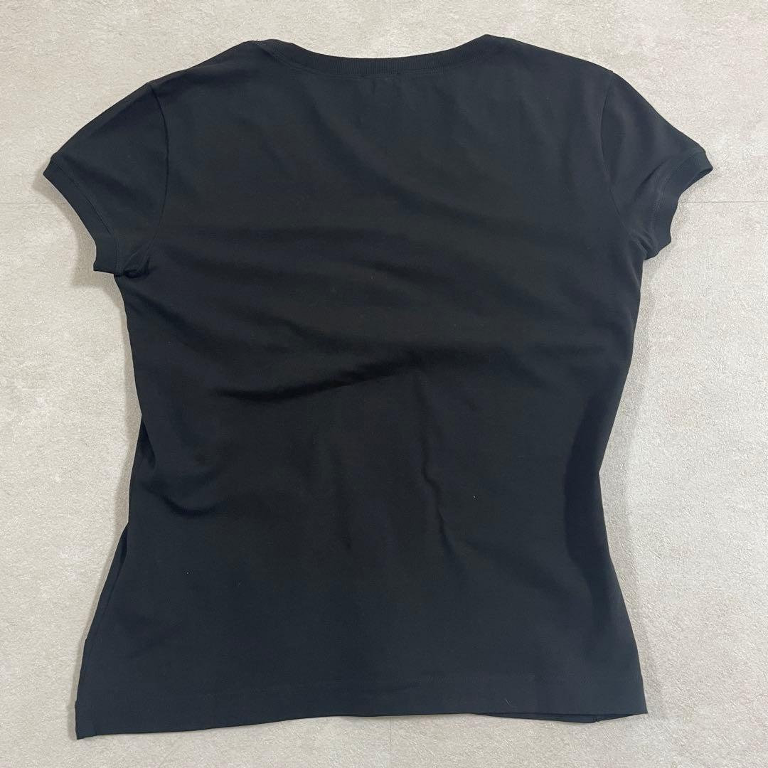【美品】古着 ARMANI JEANS ブラック 半袖Tシャツ USAサイズ6