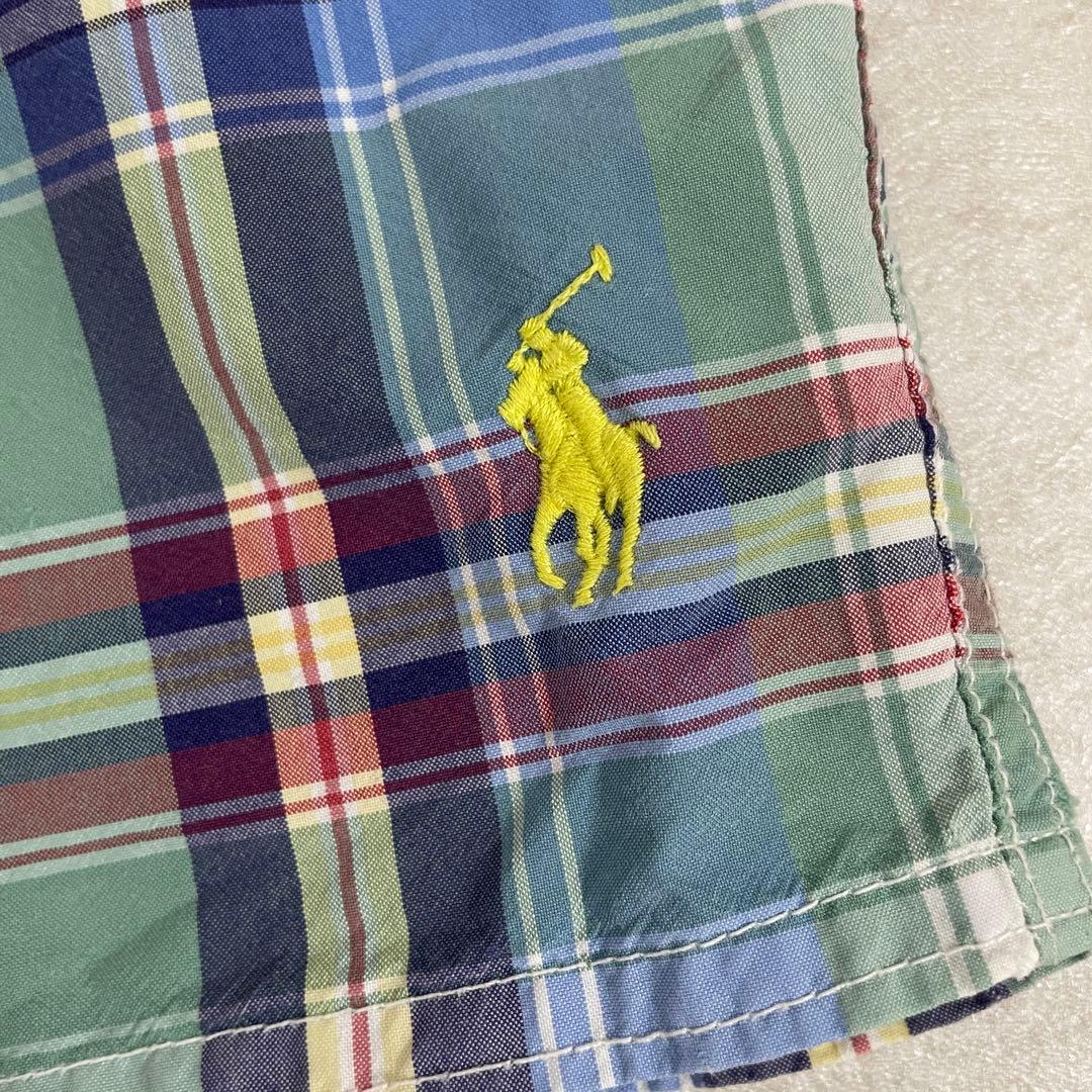 【美品】90s POLO RALPH LAUREN スイムショーツ チェック柄