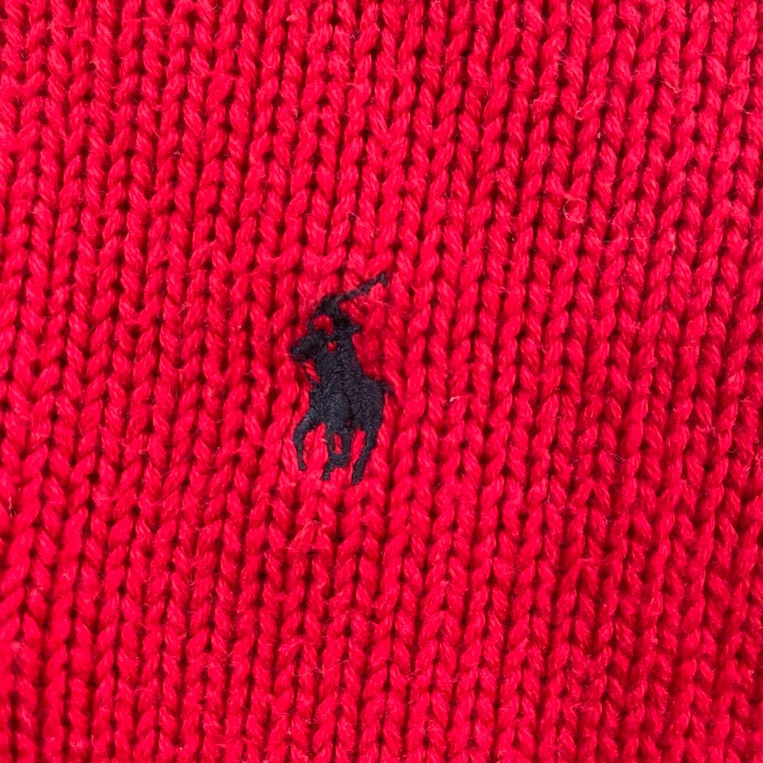 【美品】 90s POLO RALPH LAUREN フード付きニットセーター