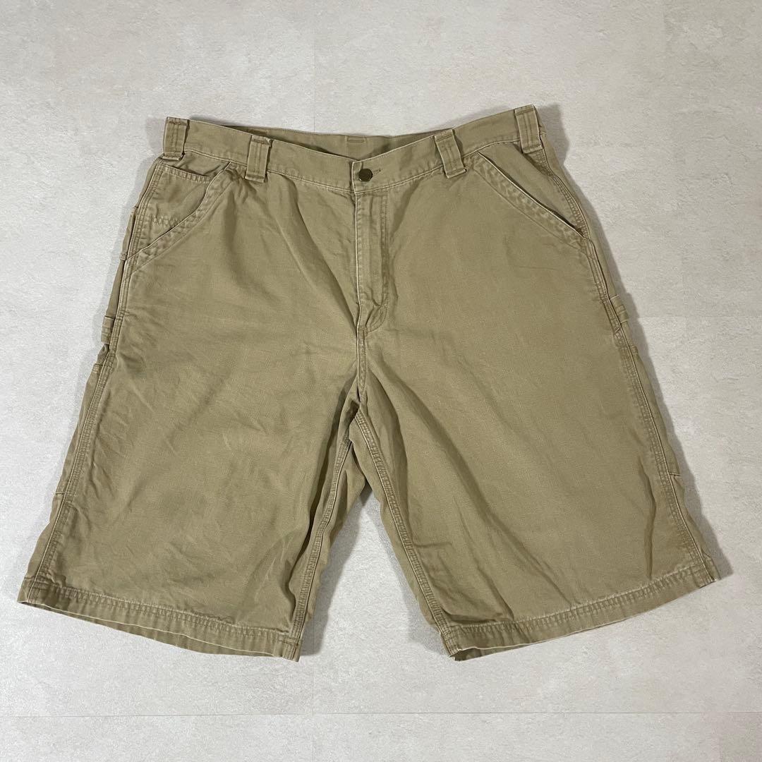 古着 carhartt ハーフパンツ サイズ3XL相当 ベージュ
