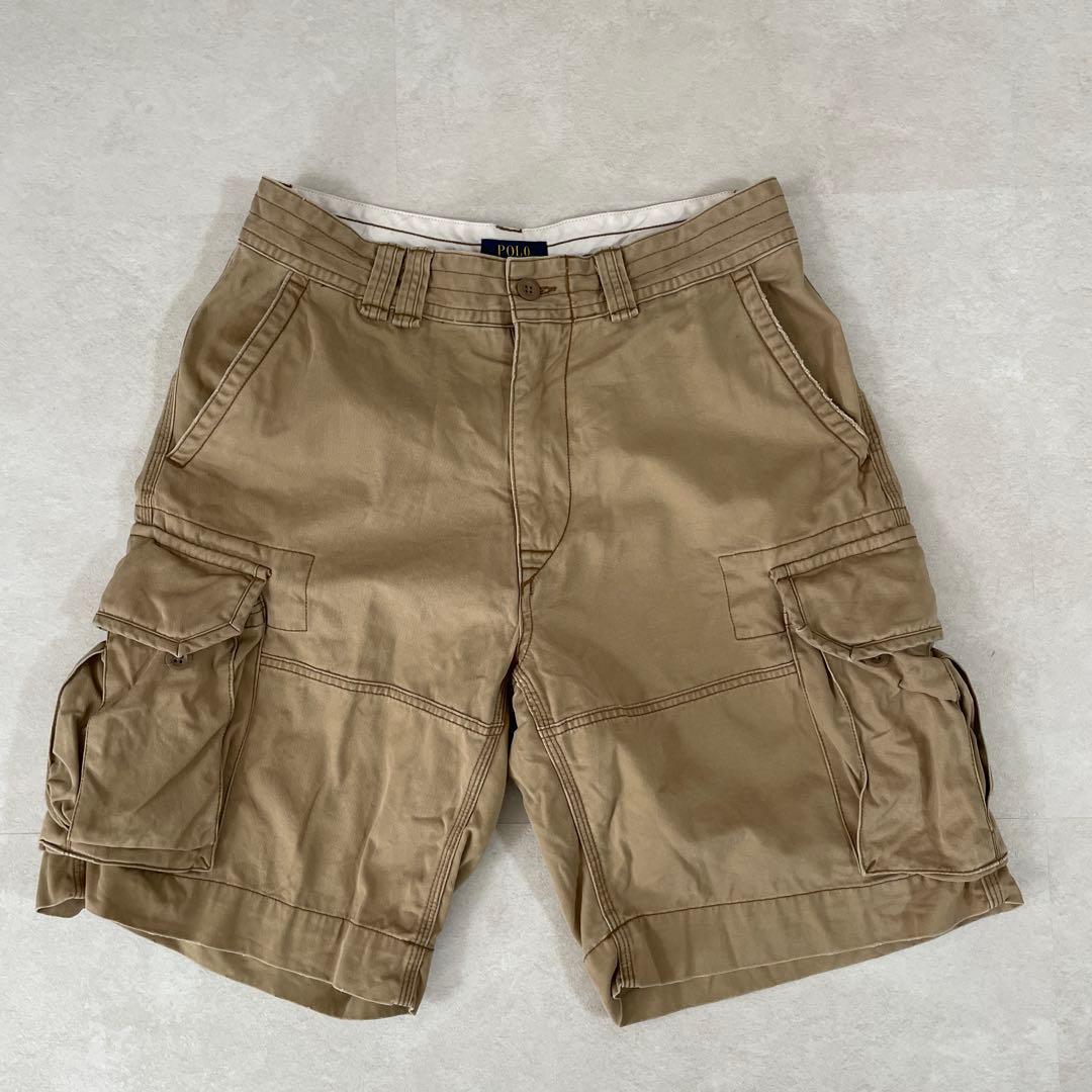 古着 POLO RALPH LAUREN ハーフパンツ サイズ32 ブラウン