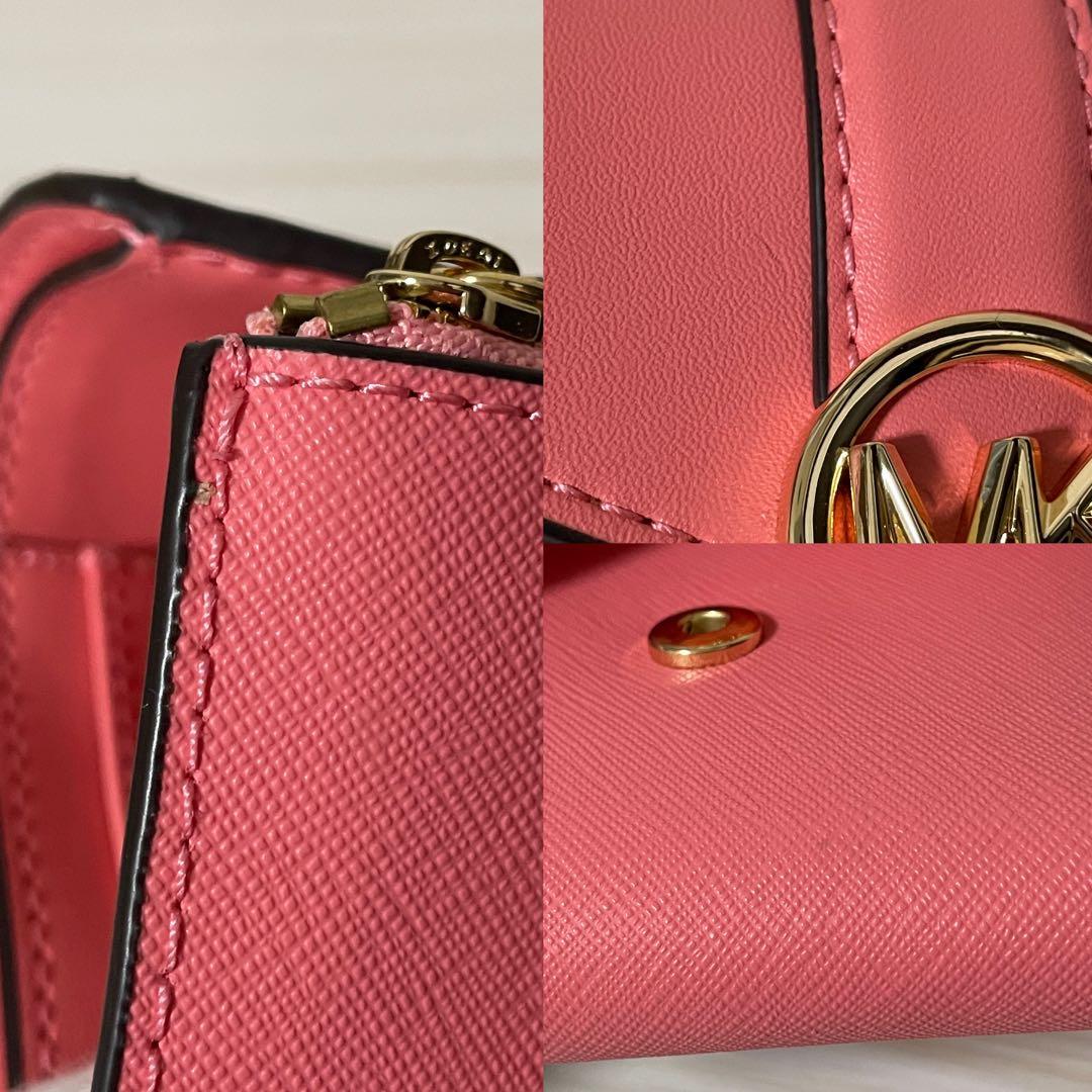 訳あり新品 MICHEAL KORS 三つ折り財布 ピンク