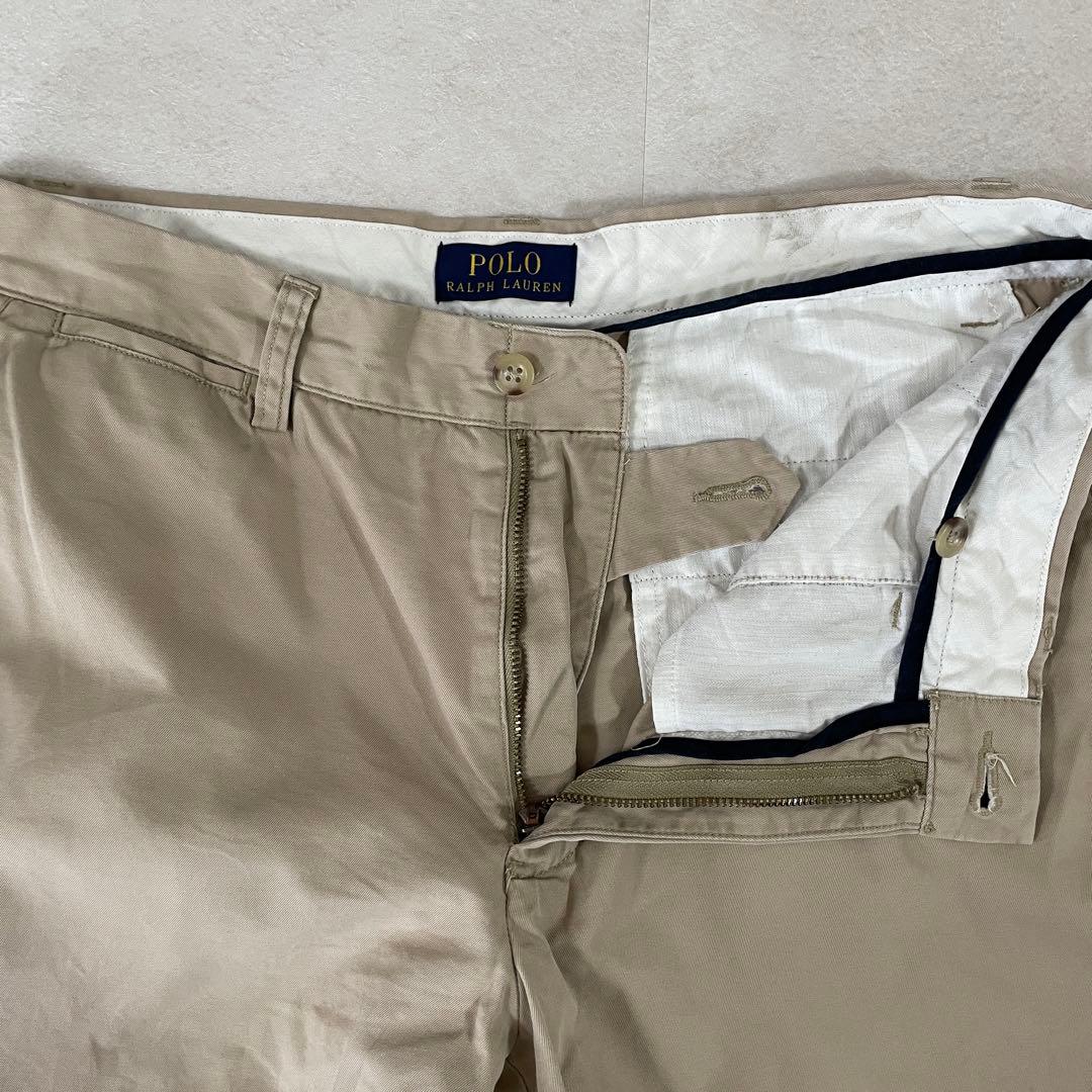 古着 POLO RALPH LAUREN ハーフパンツ サイズ32 ベージュ