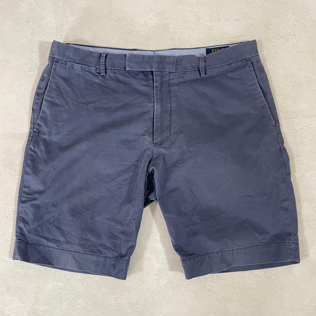 古着POLO RALPH LAUREN ハーフパンツ サイズ35 ネイビー