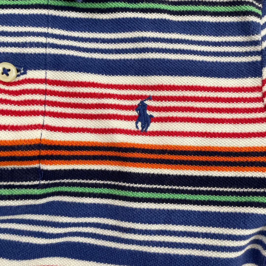 【美品】90s POLO RALPH LAUREN 半袖ポロシャツ ボーダー柄