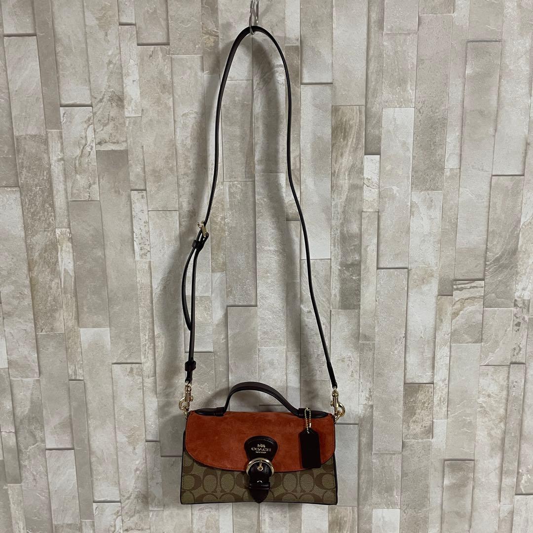 訳あり新品 COACH ハンドバッグ 2way シグネチャー柄