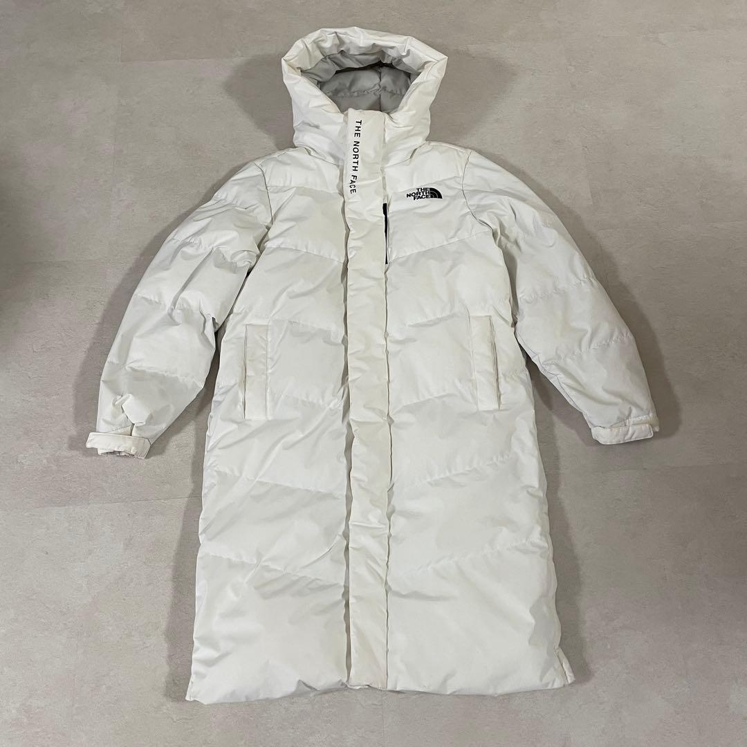 古着 THE NORTH FACE ロングダウンジャケット T-Ball 白色