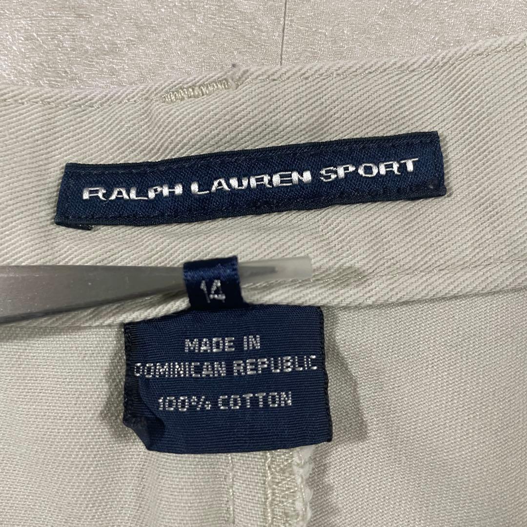 90s POLO RALPH LAUREN ハーフパンツ サイズ14 ホワイト