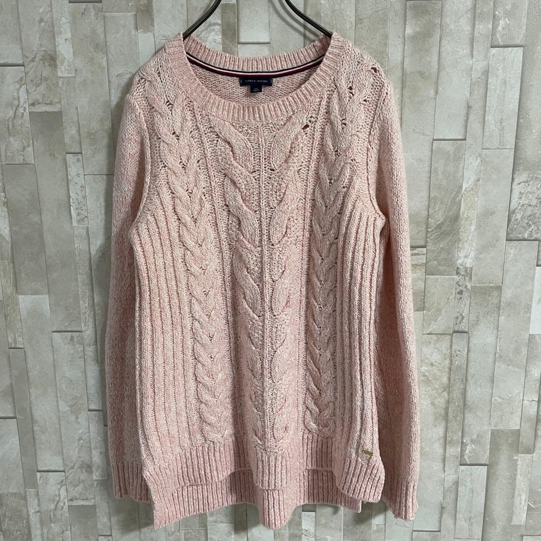 古着 TOMMY HILFIGER ニット 長袖セーター ケーブルニット