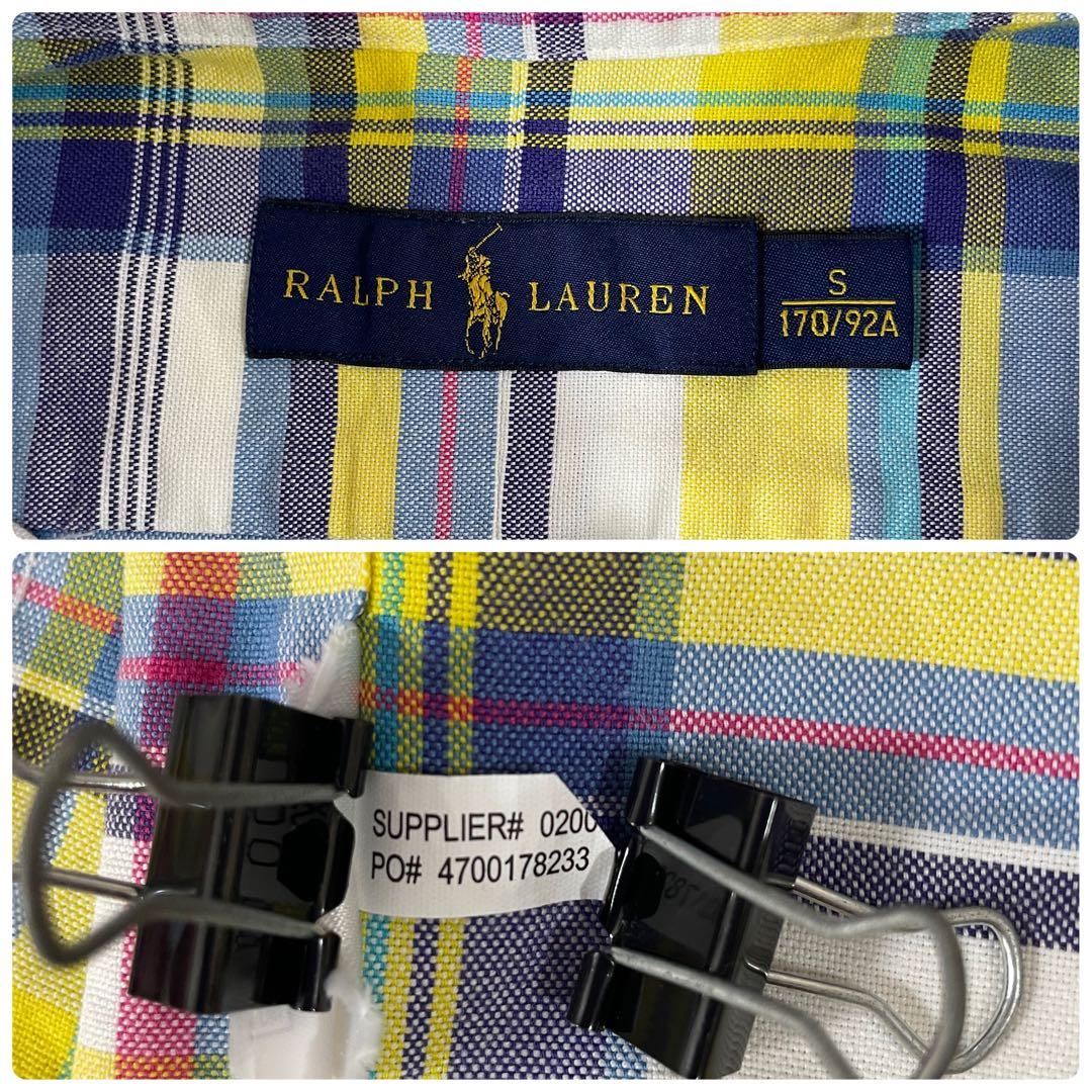 古着 RALPH LAUREN 半袖シャツ サイズS マルチカラーチェック柄