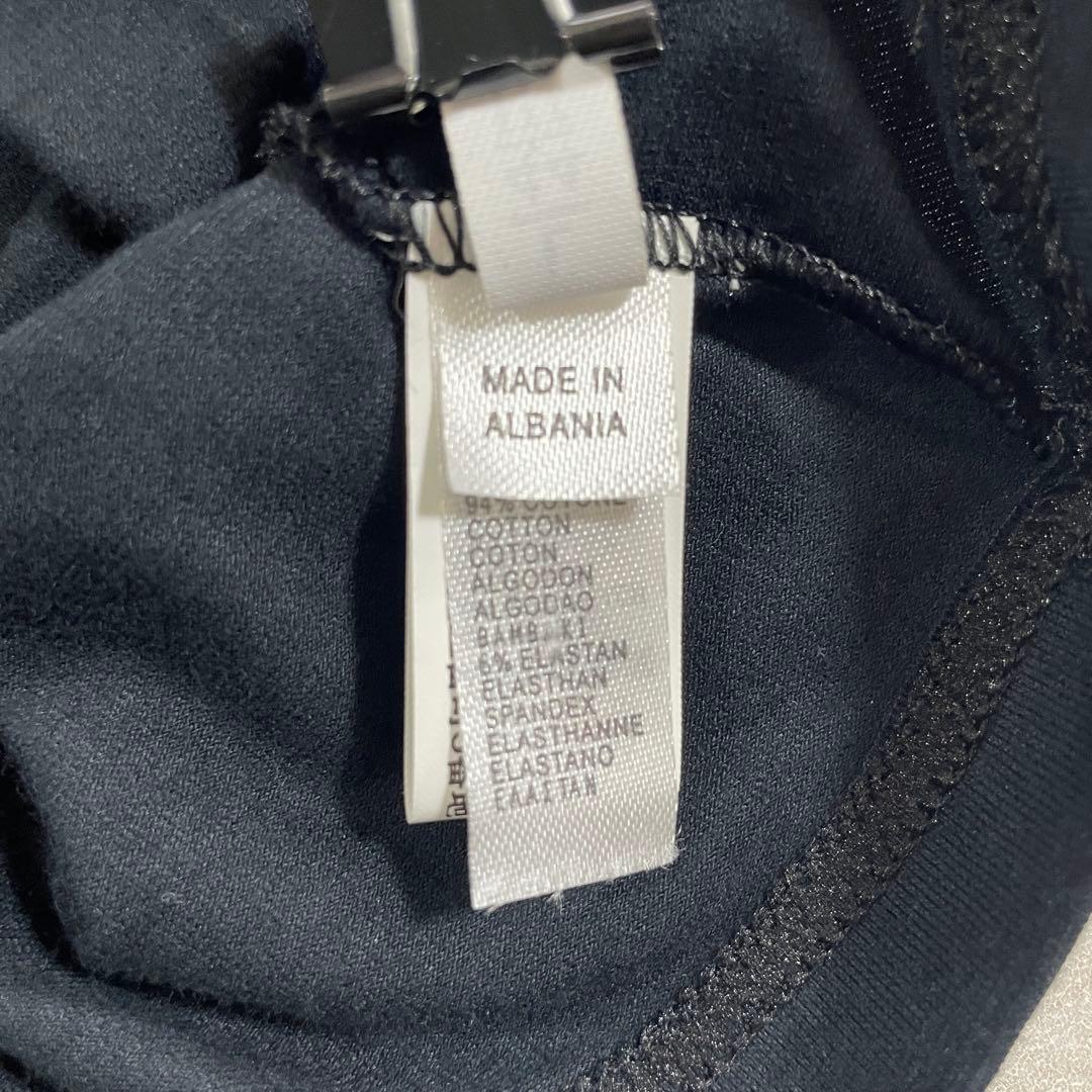 古着 EMPORIO ARMANI ブラック ロゴプリントTシャツ Lサイズ