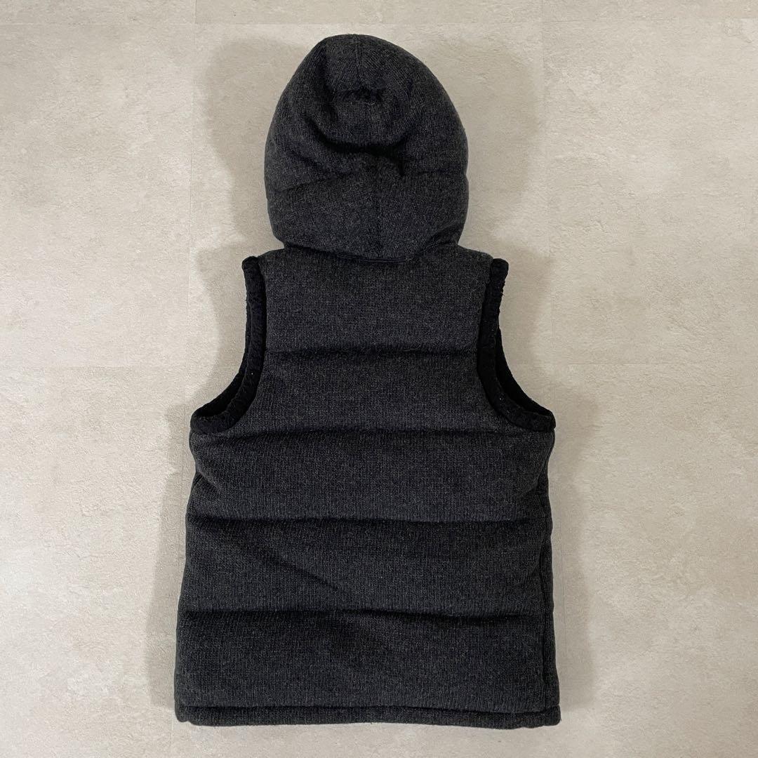 【美品】LACOSTE フード付き ダウンベスト サイズ34 グレー ツートン
