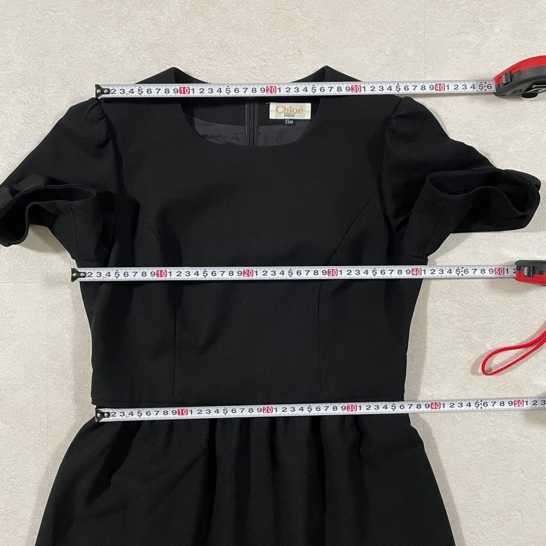 【美品】Chloé ワンピース フォーマル 日本製 サイズ11AR ブラック