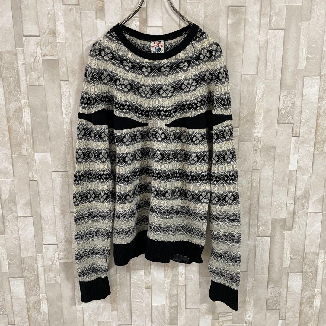 【美品】DIESEL TRICOT & Co. ニット セーター 幾何学模様