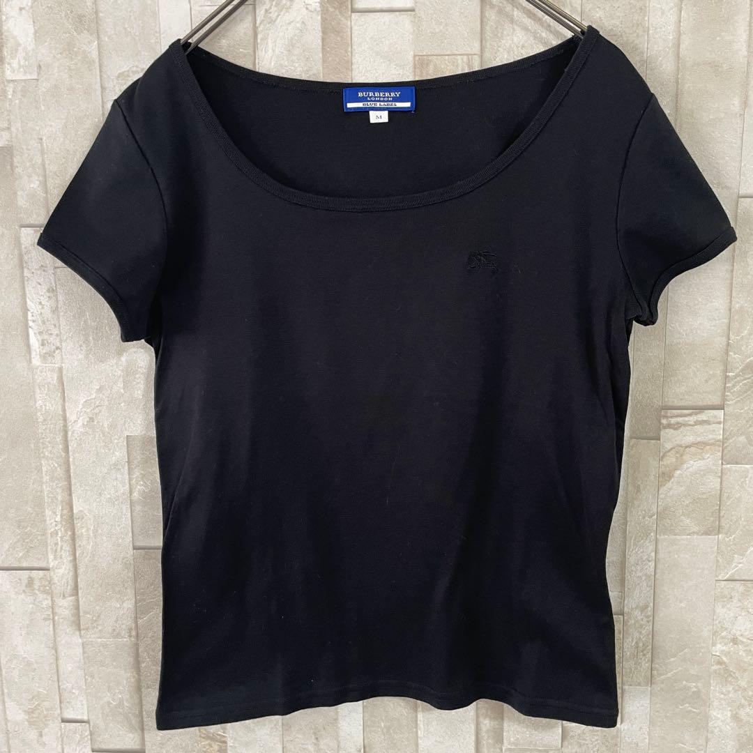 【美品】BURBERRY BLUE LABEL ブラック 半袖Tシャツ Mサイズ