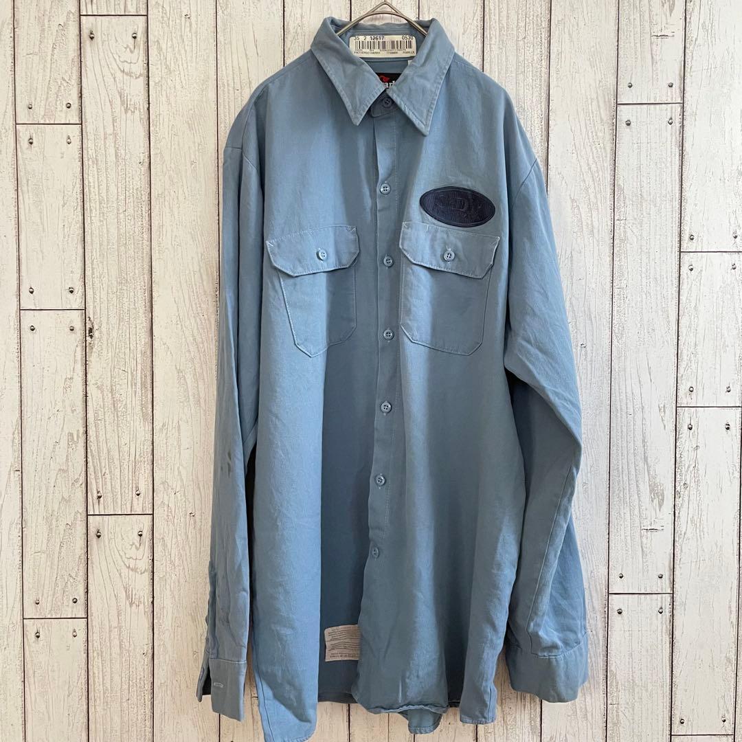 Bulwark 長袖ワークシャツ Lサイズ ブルー