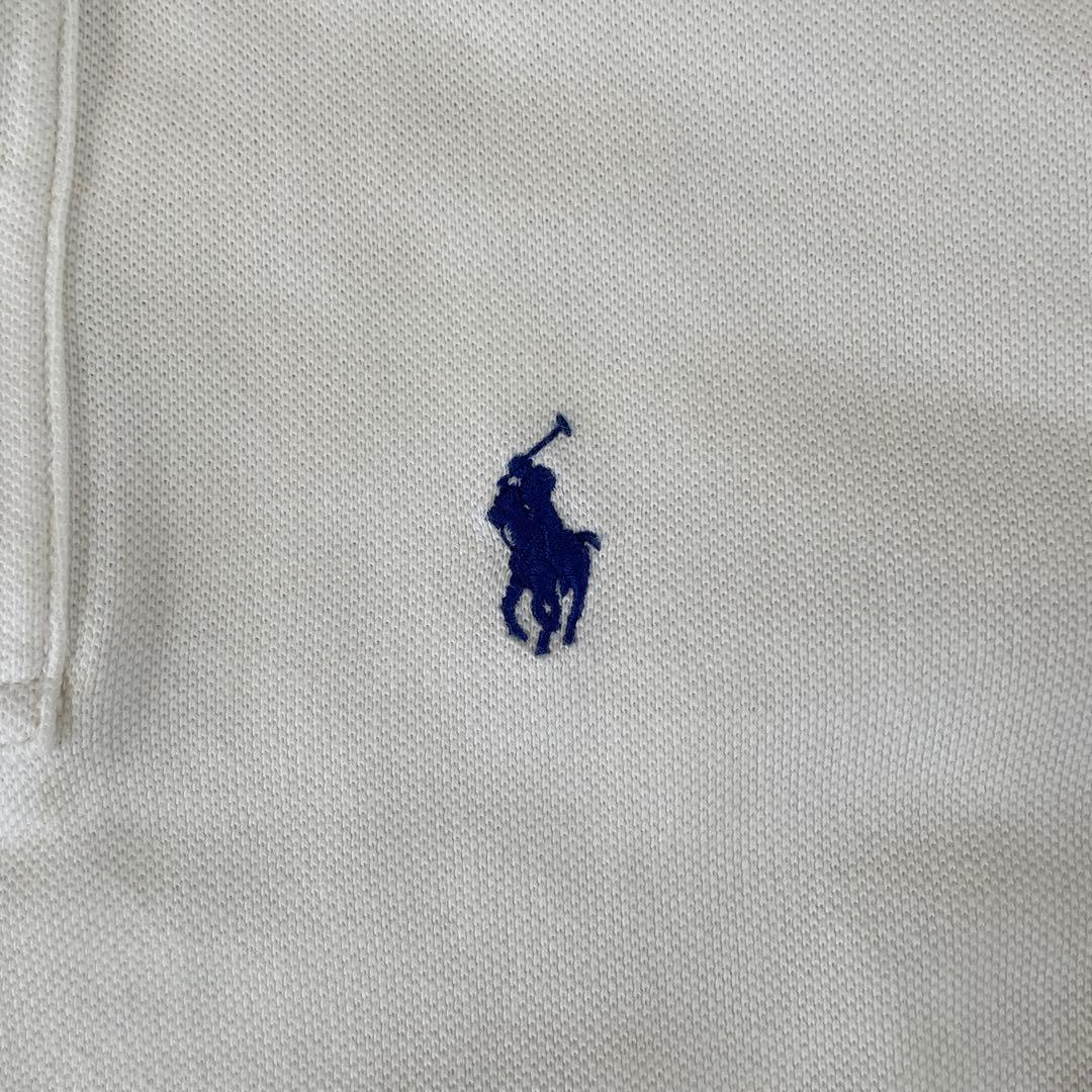 90s POLO RALPH LAUREN 半袖ポロシャツ XS ホワイト