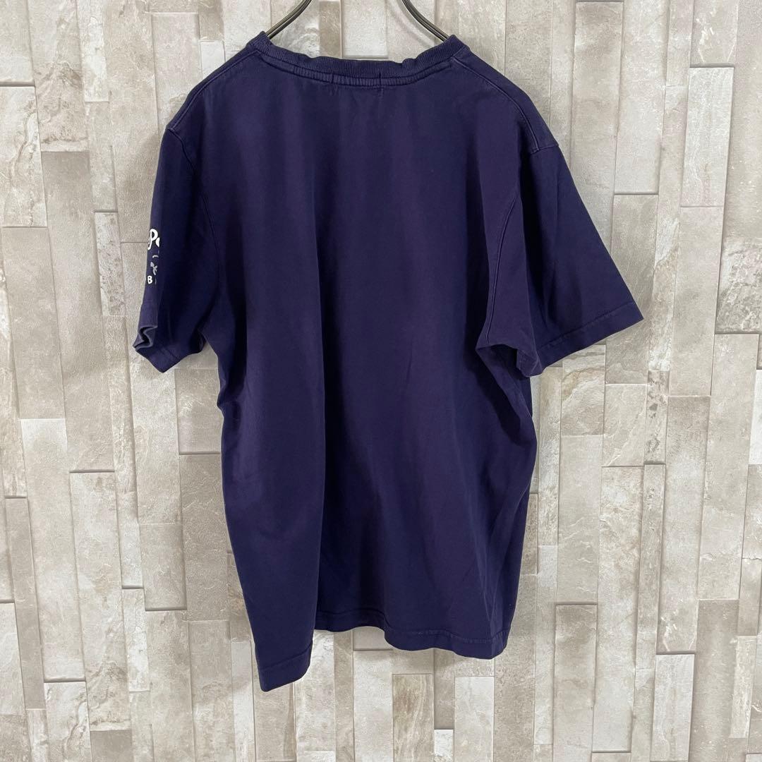 【美品】POLO BCS 半袖Tシャツ ロゴプリント サイズM ネイビー