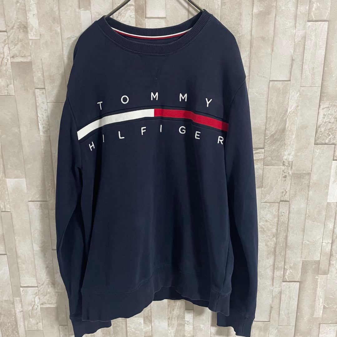 【美品】TOMMY HILFIGERデカロゴ TINOフレンチテリースウェット