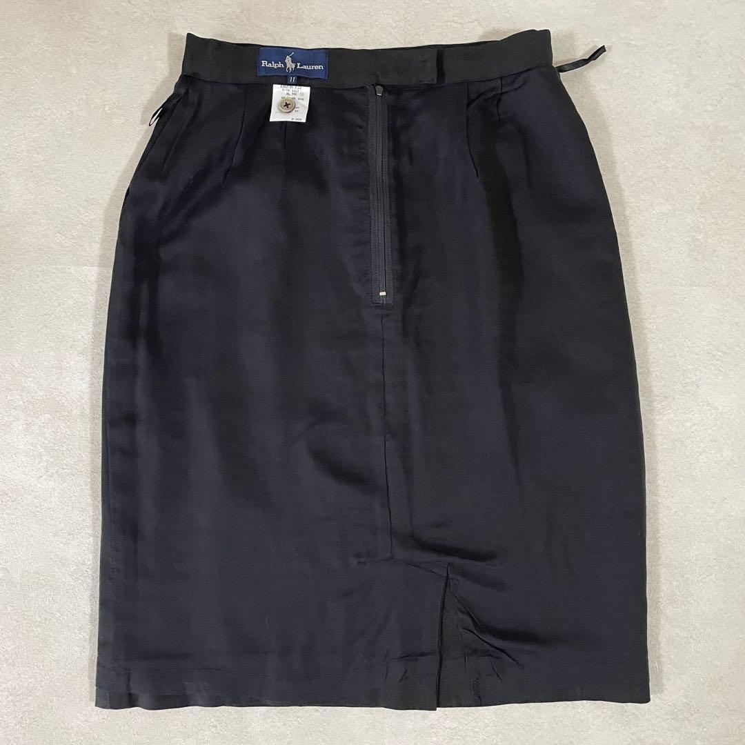 【美品】POLO RALPH LAUREN 膝丈スカート サイズ 11 黒色