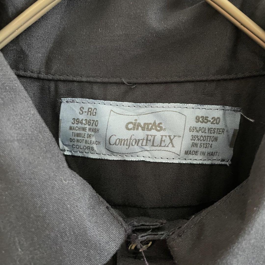 【美品】古着 CINTAS 長袖ワークシャツ Sサイズ ネイビー