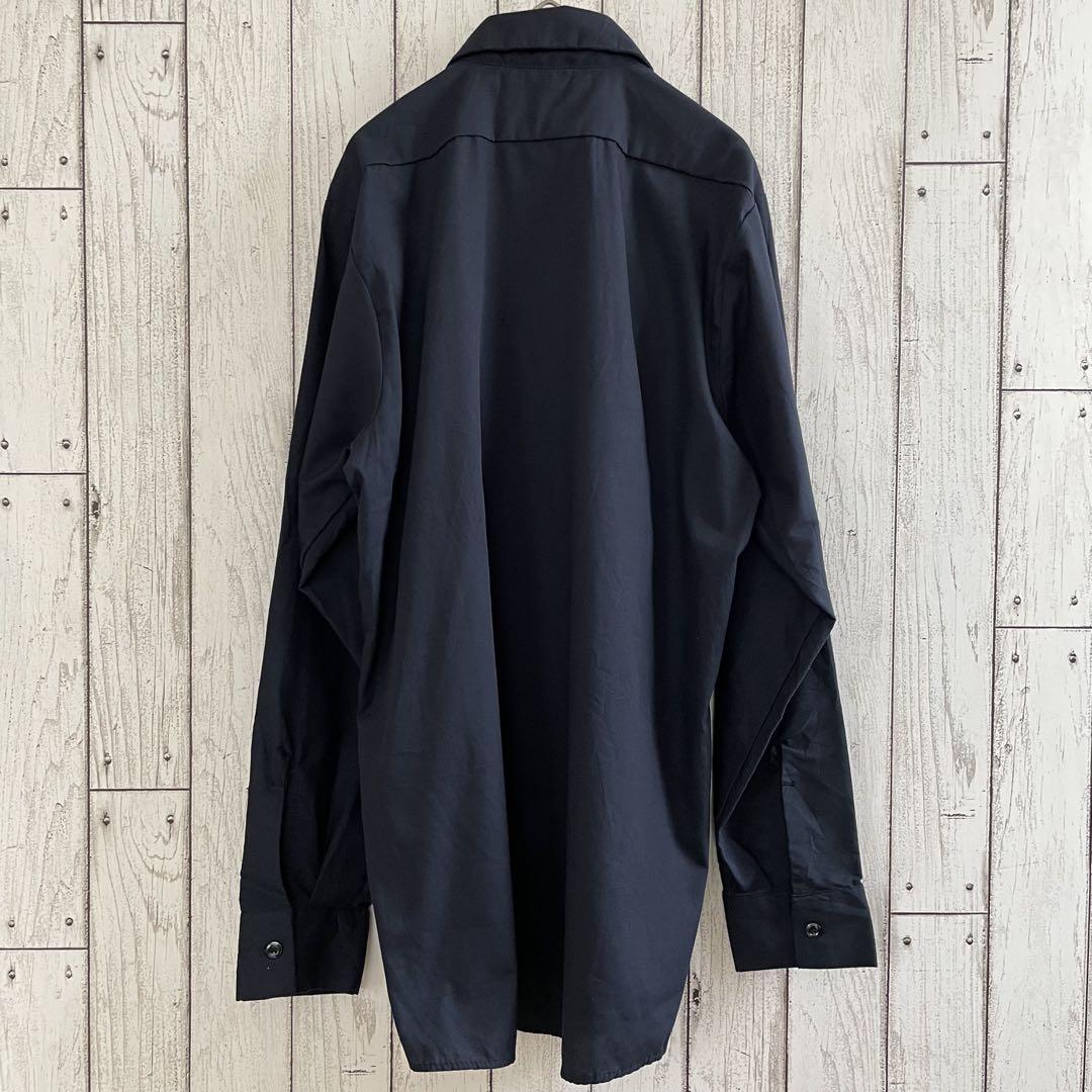 【美品】古着 CINTAS 長袖ワークシャツ Sサイズ ネイビー