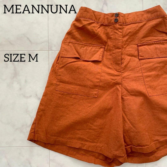 【新品未使用】ミーンヌナ レディース ショートパンツ Mサイズ ブラウン 無地