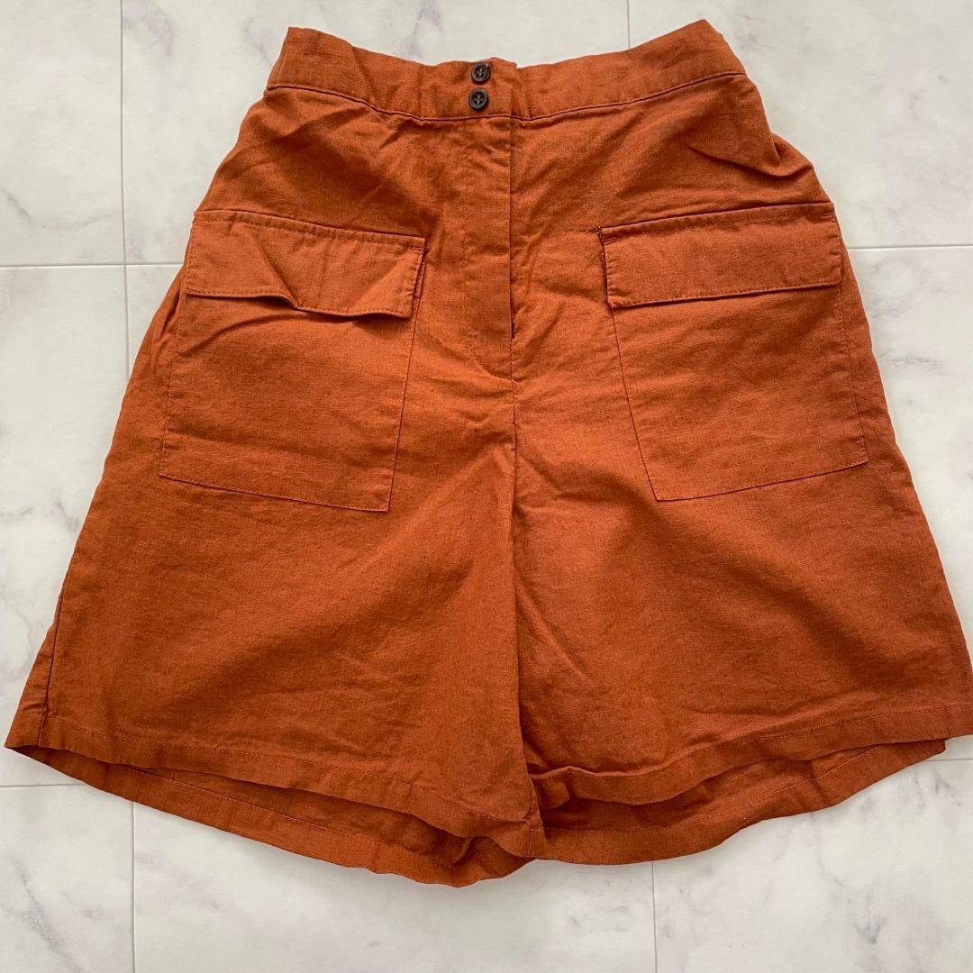 【新品未使用】ミーンヌナ レディース ショートパンツ Mサイズ ブラウン 無地