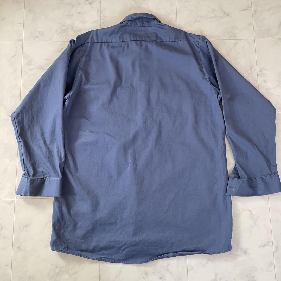 古着 CINTAS 長袖ワークシャツ XLサイズ ブルー