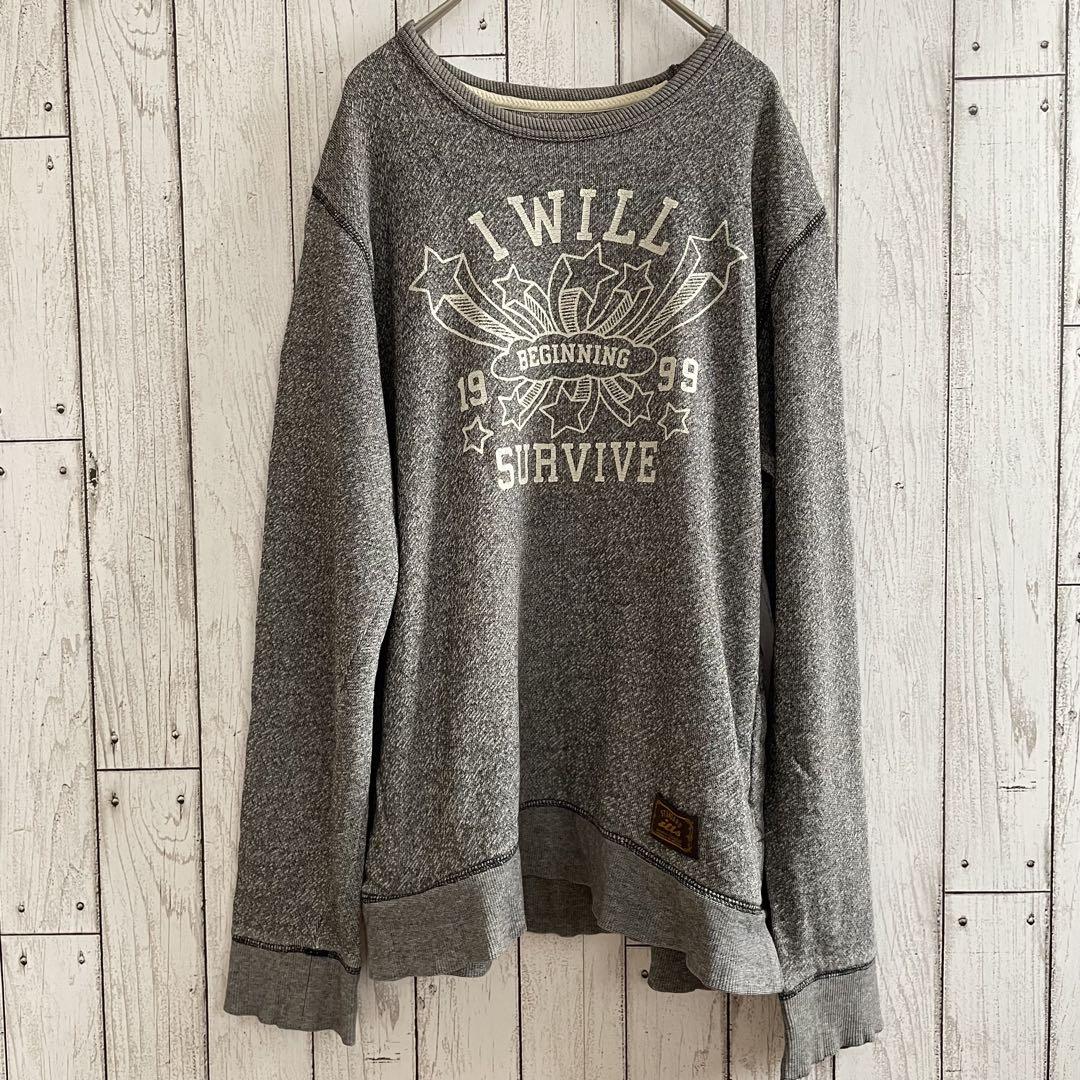 【美品】ILLS イルズ ユニセックスロングTシャツ Ｍサイズ グレー