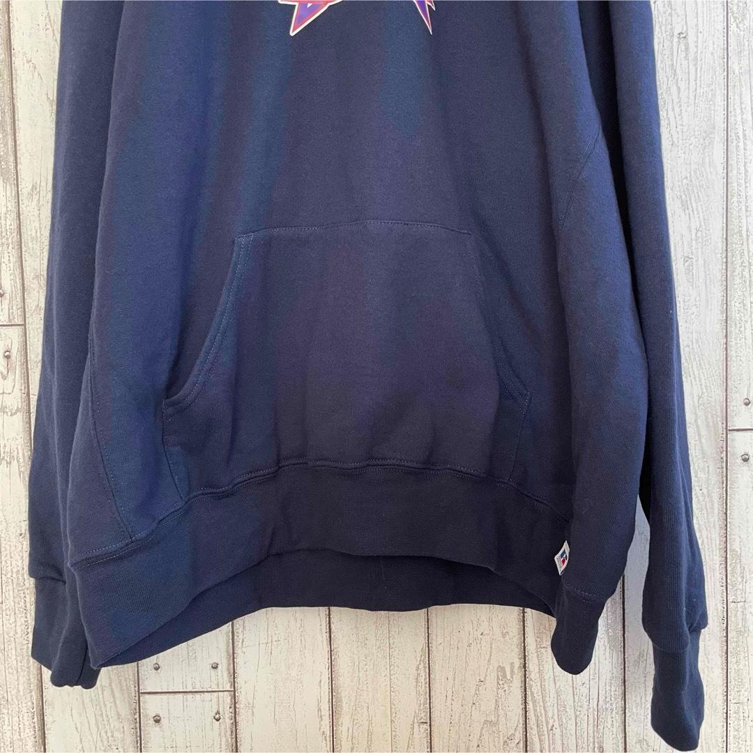 【美品】RUSSELL ラッセル メンズ 長袖パーカー XXLサイズ ネイビー