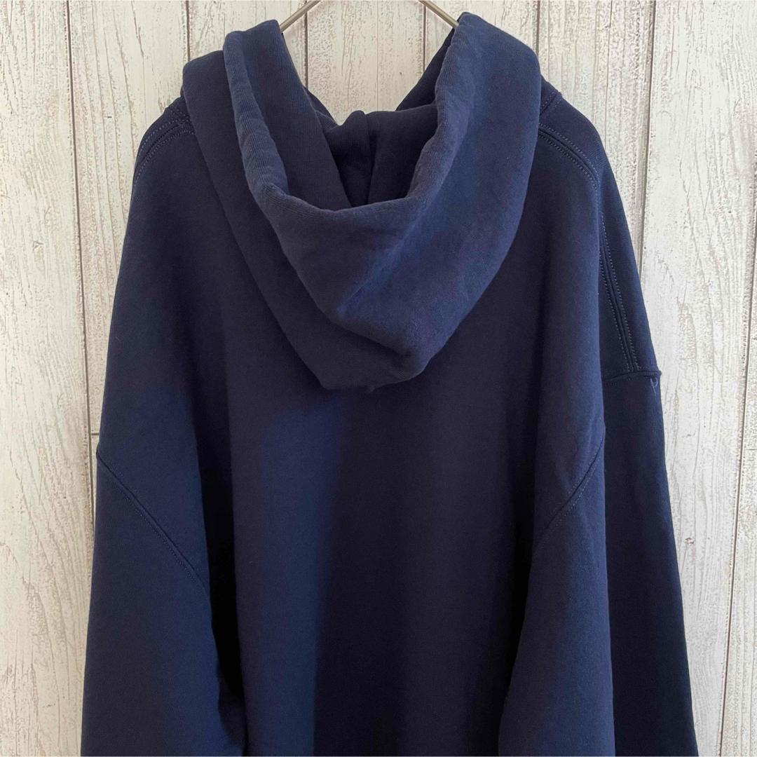 【美品】RUSSELL ラッセル メンズ 長袖パーカー XXLサイズ ネイビー