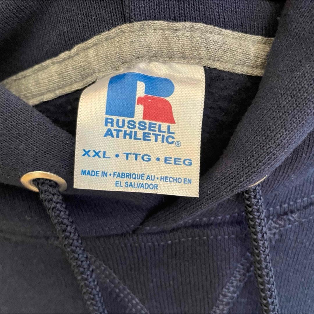 【美品】RUSSELL ラッセル メンズ 長袖パーカー XXLサイズ ネイビー
