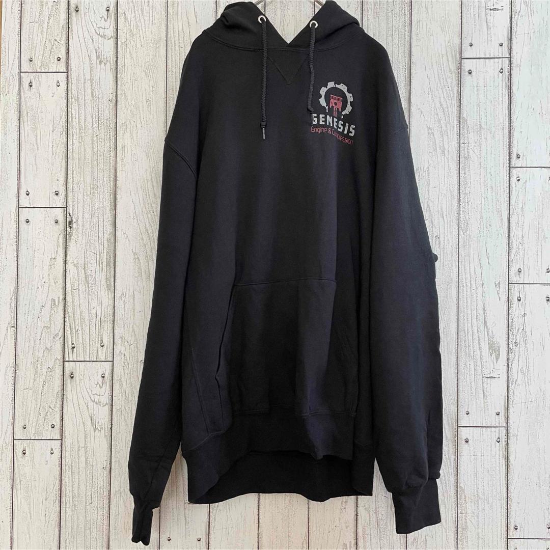 【美品】RUSSELL ラッセル メンズ 長袖パーカー Lサイズ ブラック
