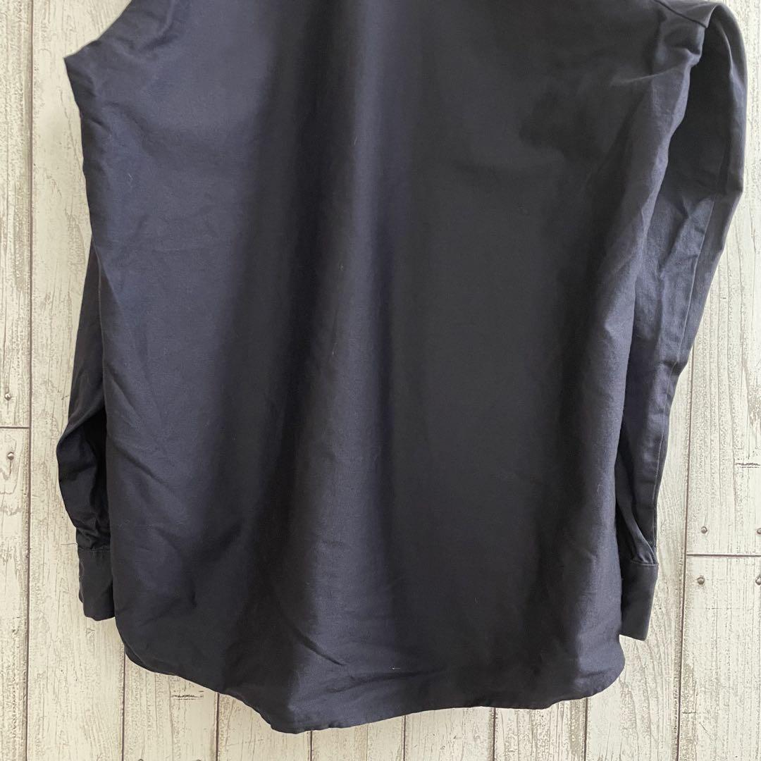 【美品】UniFirst メンズ 長袖ワークシャツ ネイビー