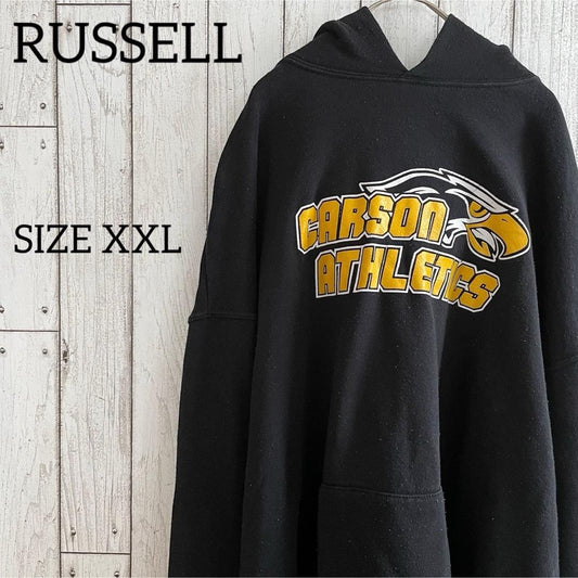 RUSSELL ラッセル メンズ 長袖パーカー XXLサイズ ブラック