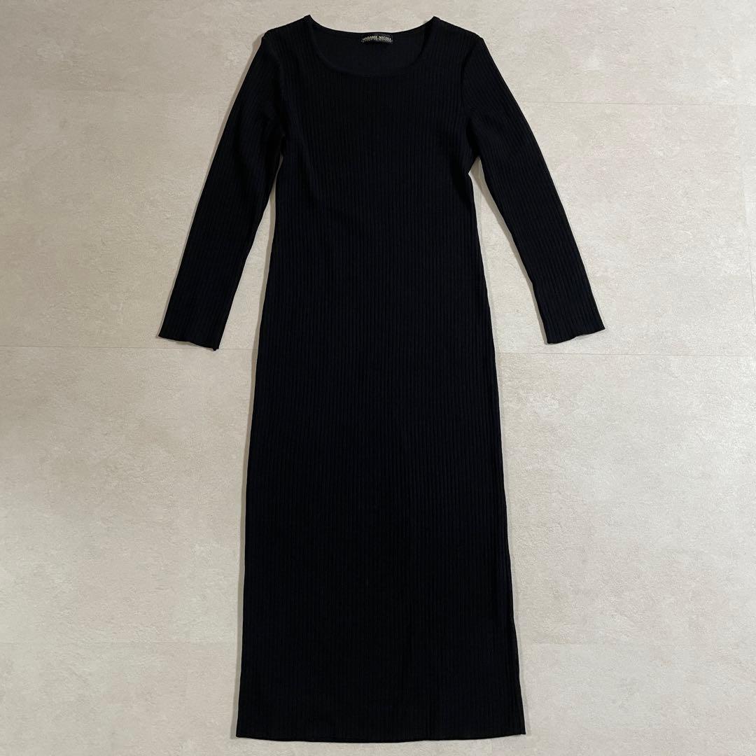 古着 MADAME NICOLE ニット ロングワンピース サイズS~M相当（画像 2/15）