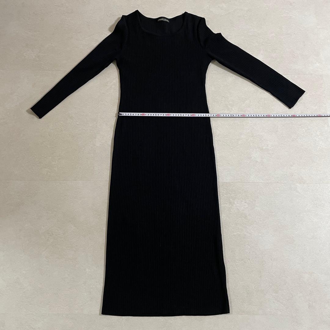 古着 MADAME NICOLE ニット ロングワンピース サイズS~M相当（画像 3/15）