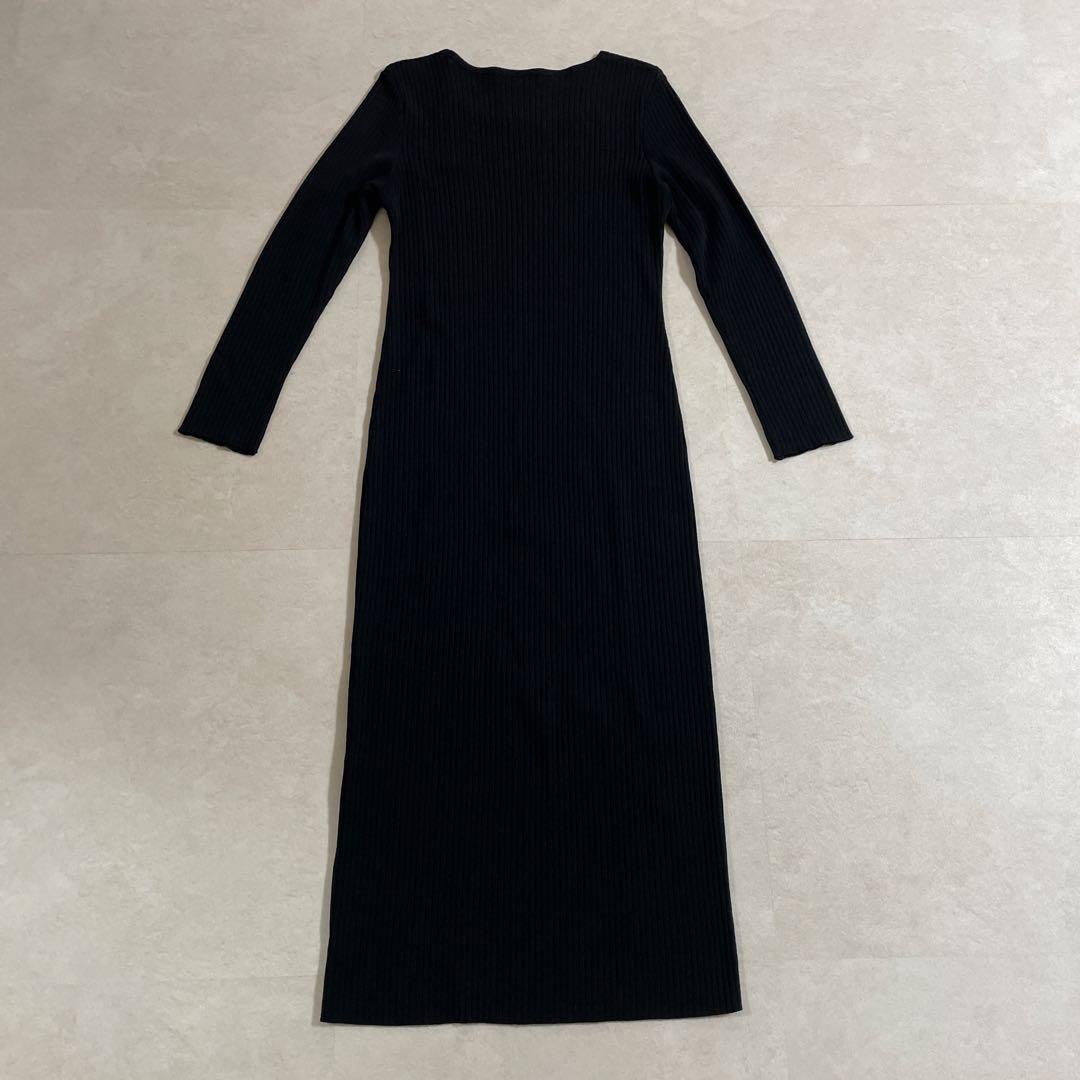 古着 MADAME NICOLE ニット ロングワンピース サイズS~M相当（画像 4/15）