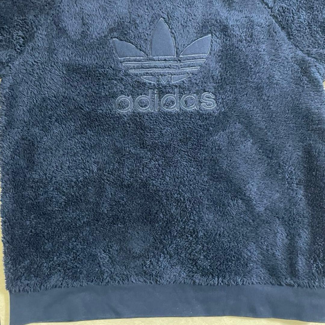 【美品】adidas Originals ボア スウェット トレーナー L 紺（画像 8/15）
