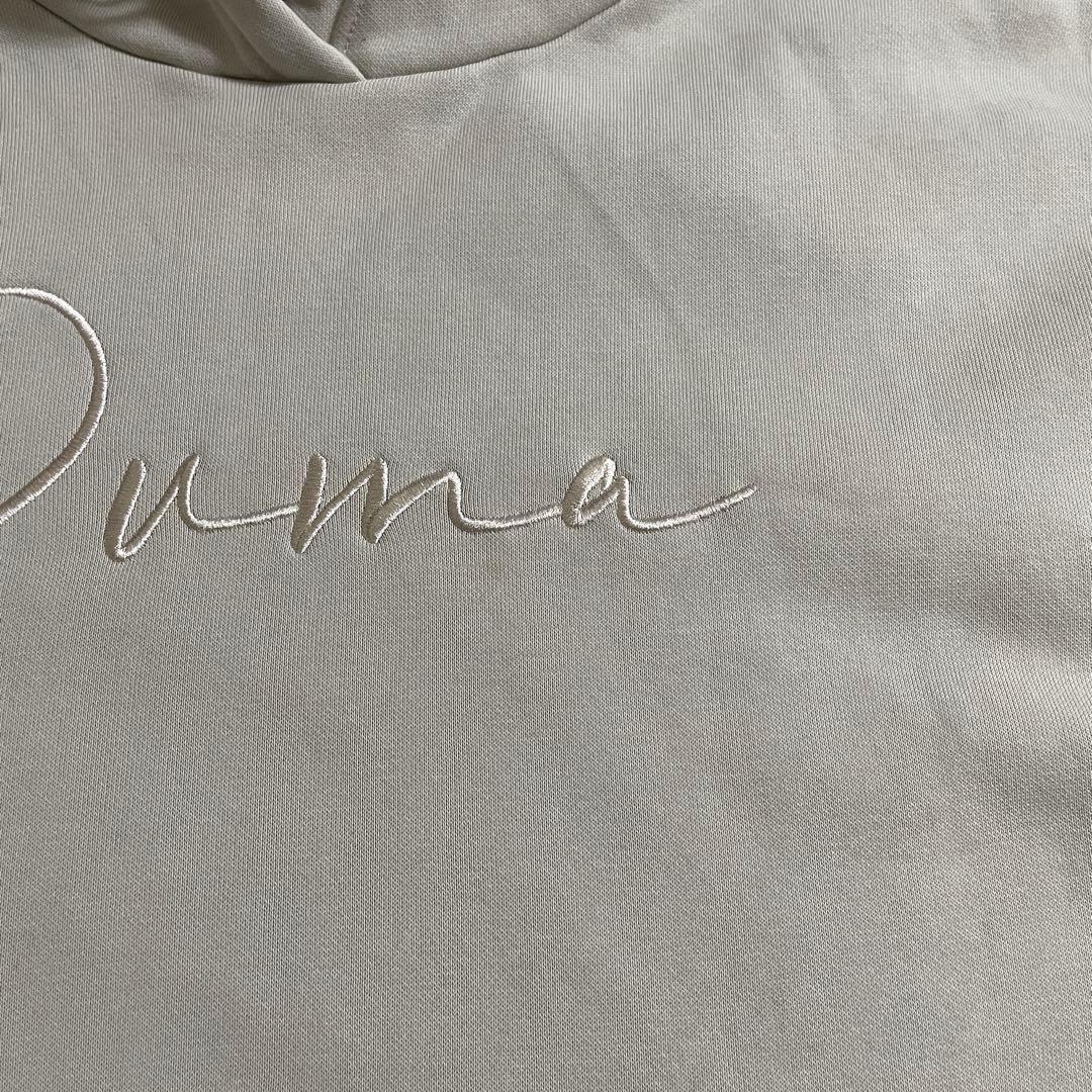 古着 PUMA スウェット セットアップ サイズS/XS アイボリー ロゴ刺繍（画像 5/20）