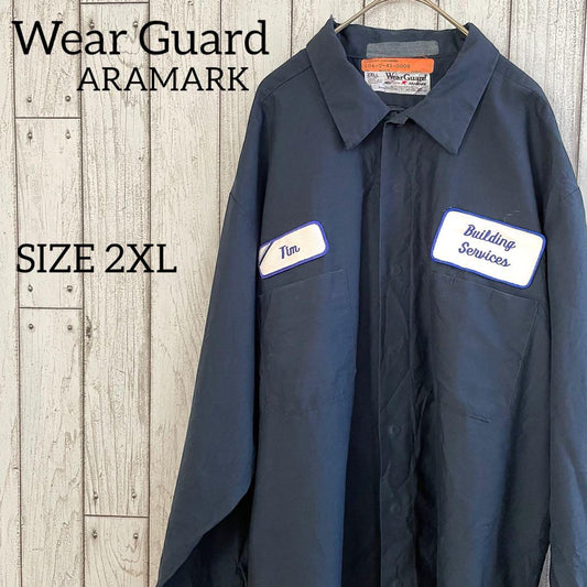 【美品】Wear Guard ARAMARK 長袖ワークシャツ 2XLサイズ
