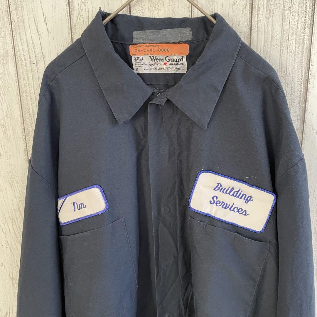 【美品】Wear Guard ARAMARK 長袖ワークシャツ 2XLサイズ
